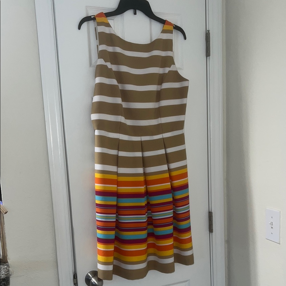 Striped Multicolor Sleeveless Dress
